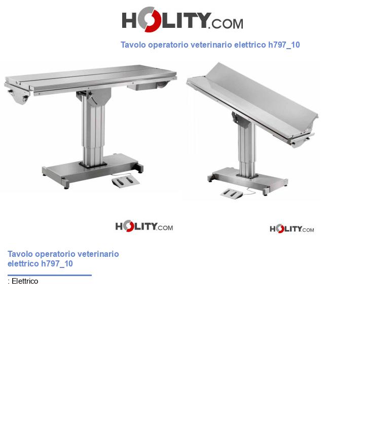 Tavolo operatorio veterinario elettrico h797_10