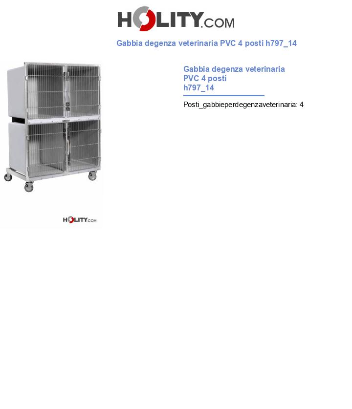 Gabbia degenza veterinaria PVC 4 posti h797_14