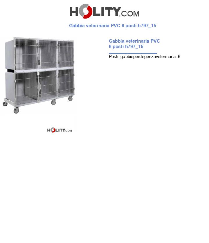 Gabbia veterinaria PVC 6 posti h797_15