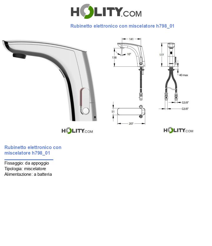 Rubinetto elettronico con miscelatore h798_01