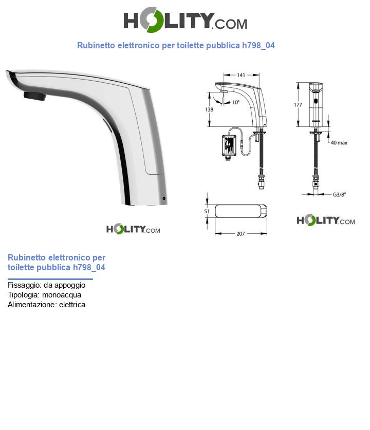 Rubinetto elettronico per toilette pubblica h798_04
