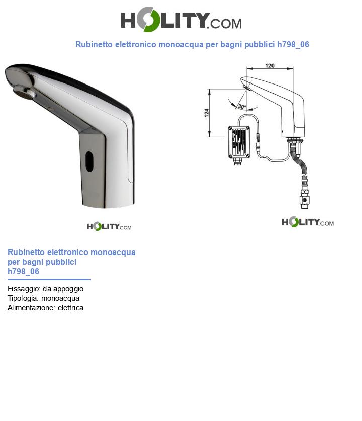 Rubinetto elettronico monoacqua per bagni pubblici h798_06