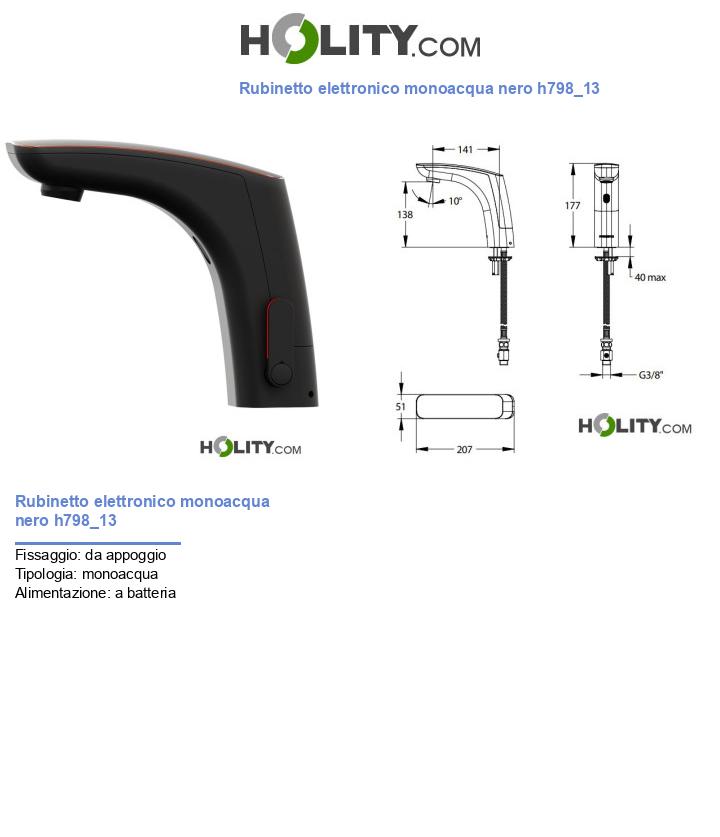 Rubinetto elettronico monoacqua nero h798_13