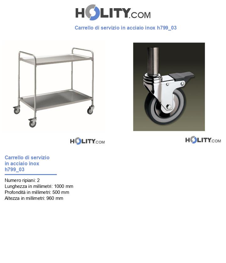 Carrello di servizio in acciaio inox h799_03