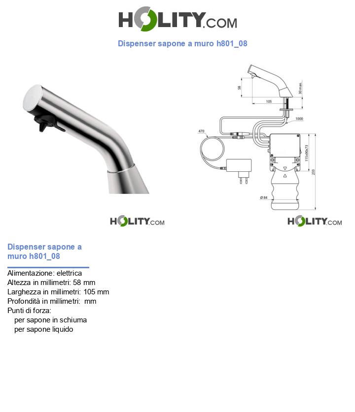 Dispenser sapone a muro h801_08