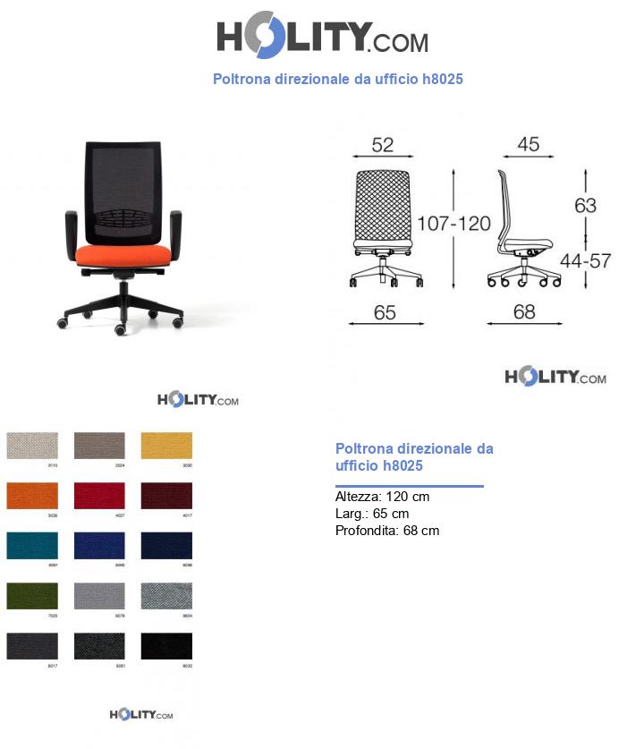 Poltrona direzionale da ufficio h8025
