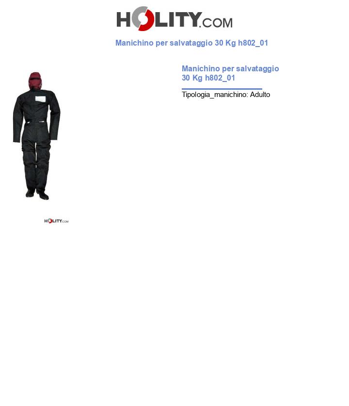 Manichino per salvataggio 30 Kg h802_01