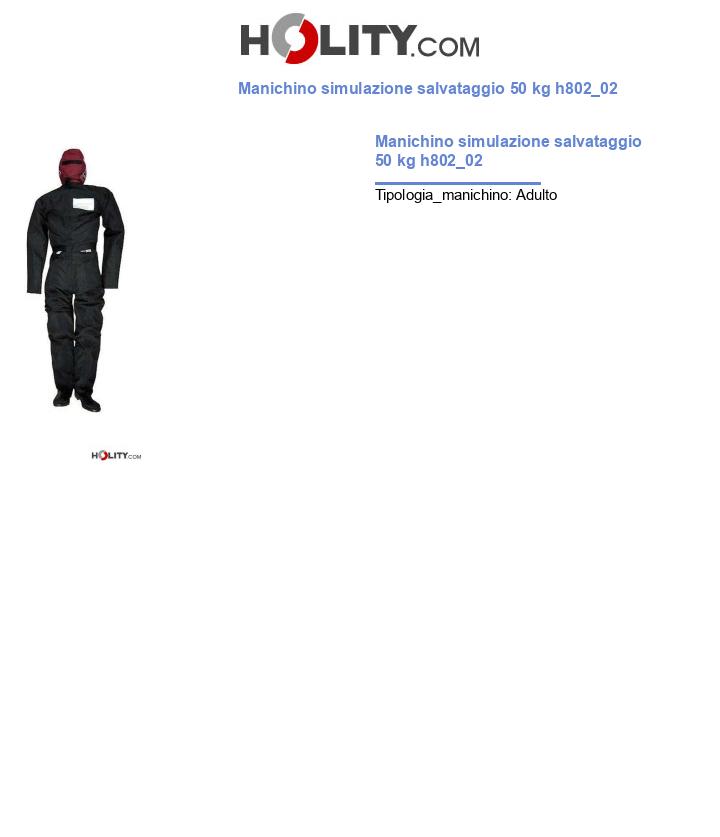 Manichino simulazione salvataggio 50 kg h802_02
