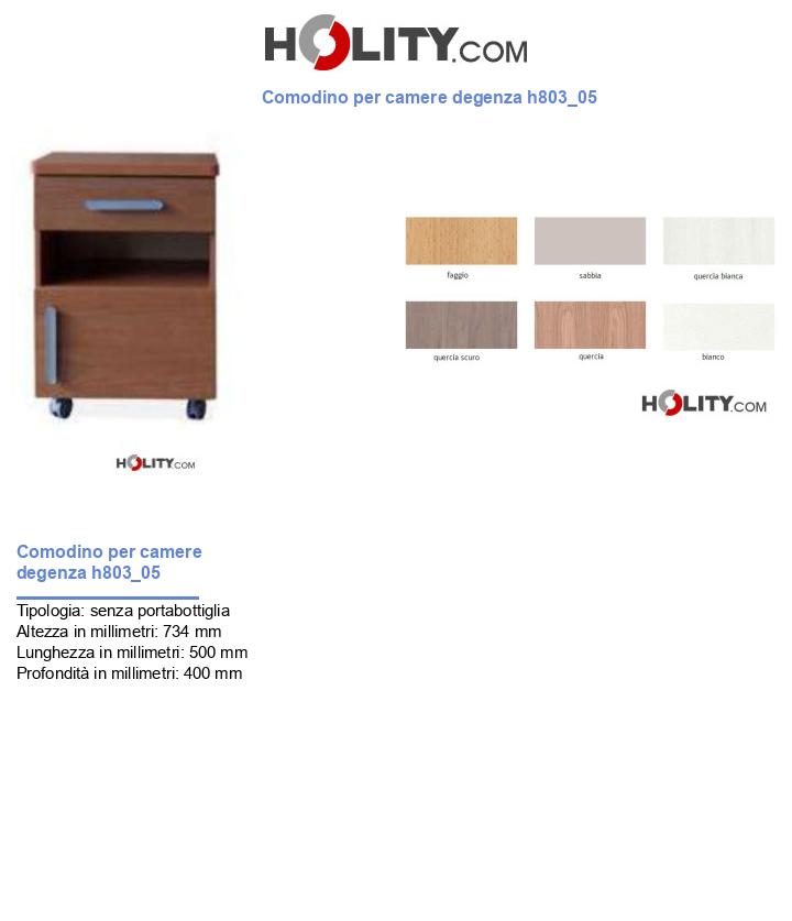 Comodino per camere degenza h803_05