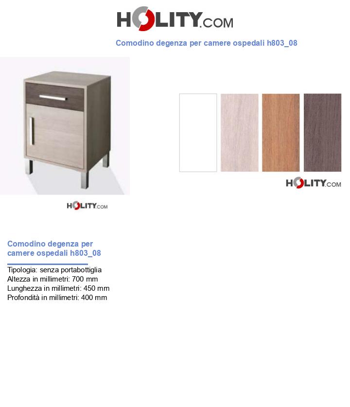 Comodino degenza per camere ospedali h803_08