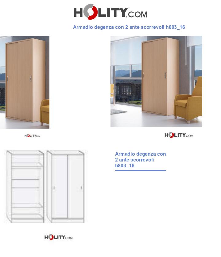 Armadio degenza con 2 ante scorrevoli h803_16