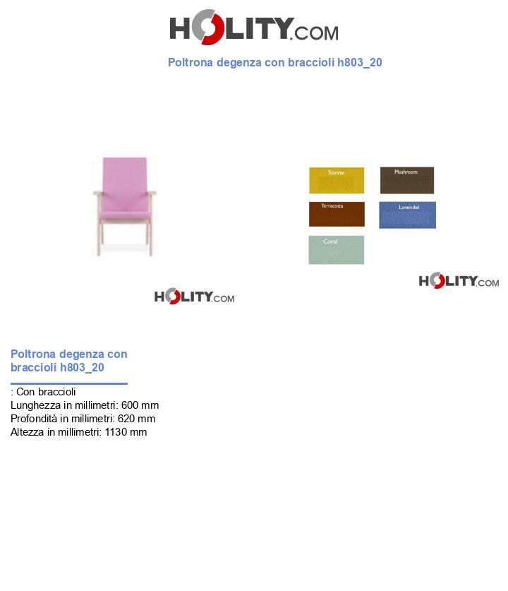 Poltrona degenza con braccioli h803_20