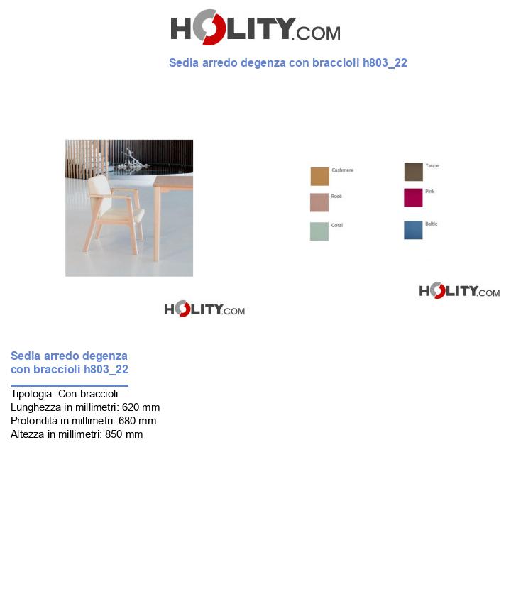 Sedia arredo degenza con braccioli h803_22