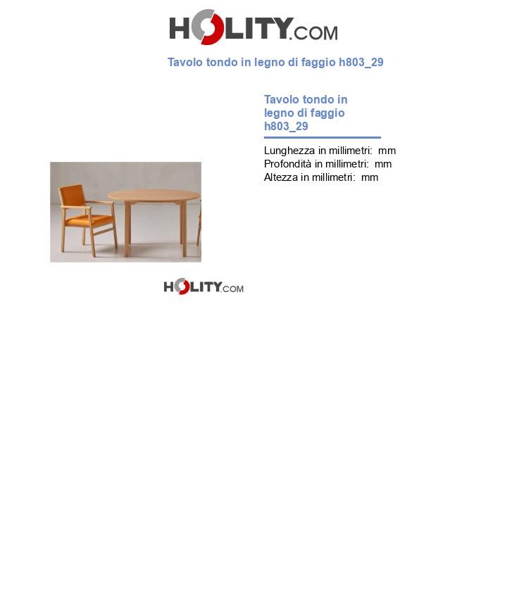 Tavolo tondo in legno di faggio h803_29