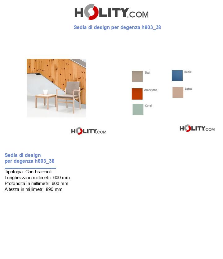 Sedia di design per degenza h803_38