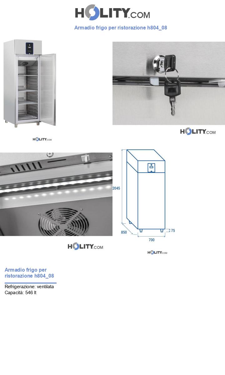 Armadio frigo per ristorazione h804_08