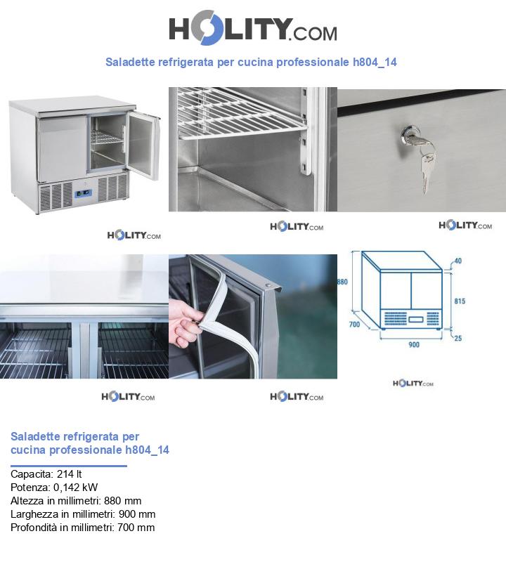 Saladette refrigerata per cucina professionale h804_14