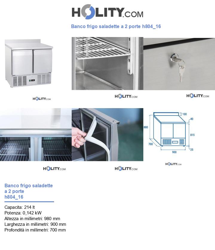 Banco frigo saladette a 2 porte h804_16