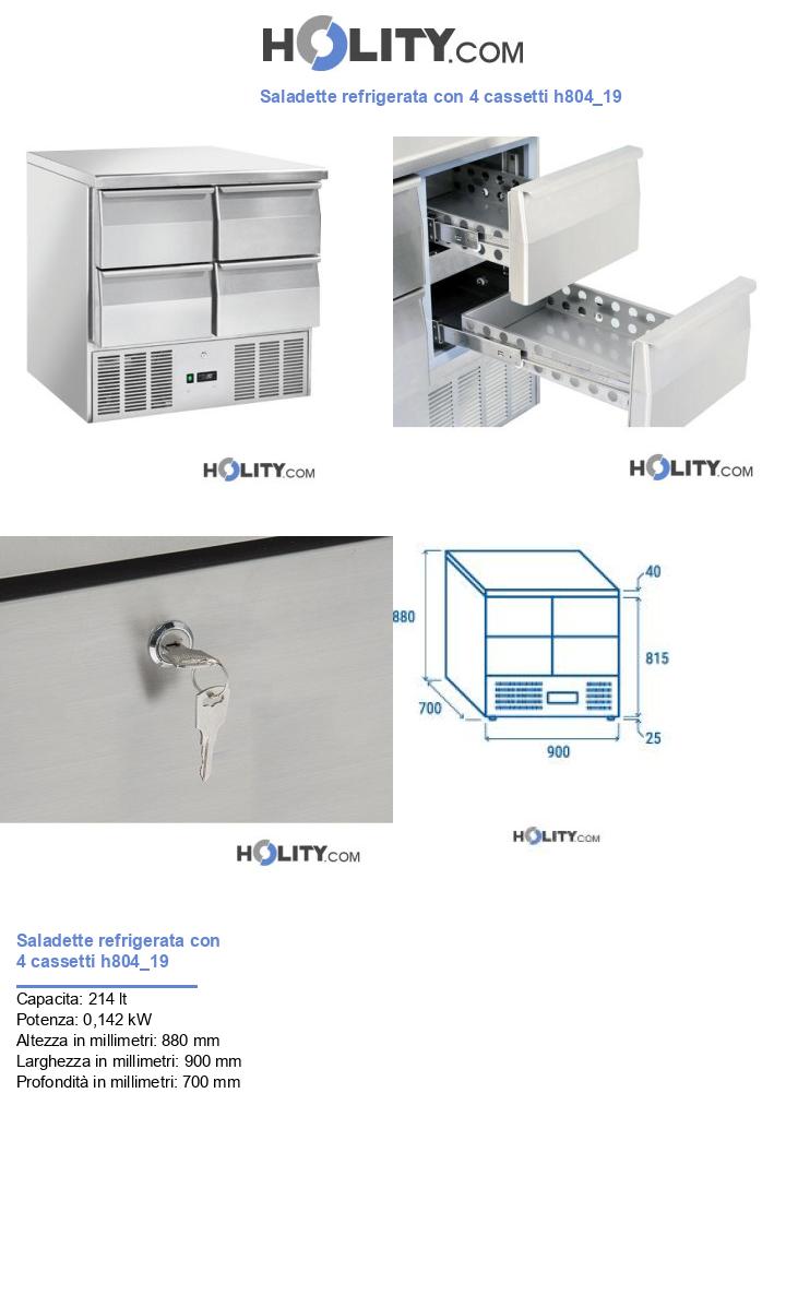 Saladette refrigerata con 4 cassetti h804_19