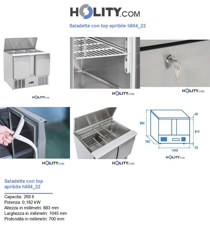 Saladette con top apribile h804_22