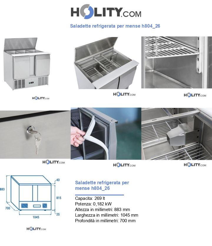 Saladette refrigerata per mense h804_26