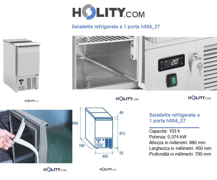 Saladette refrigerata a 1 porta h804_27