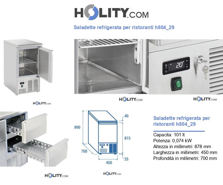 Saladette refrigerata per ristoranti h804_29