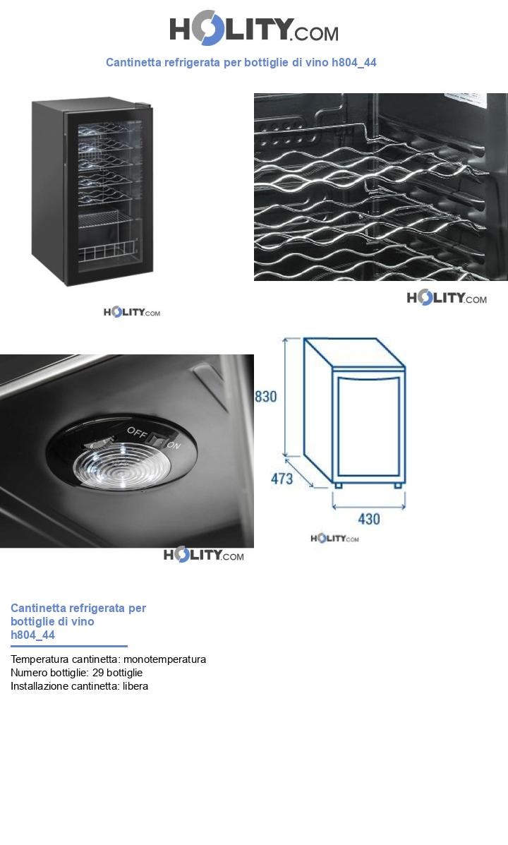 Cantinetta refrigerata per bottiglie di vino h804_44