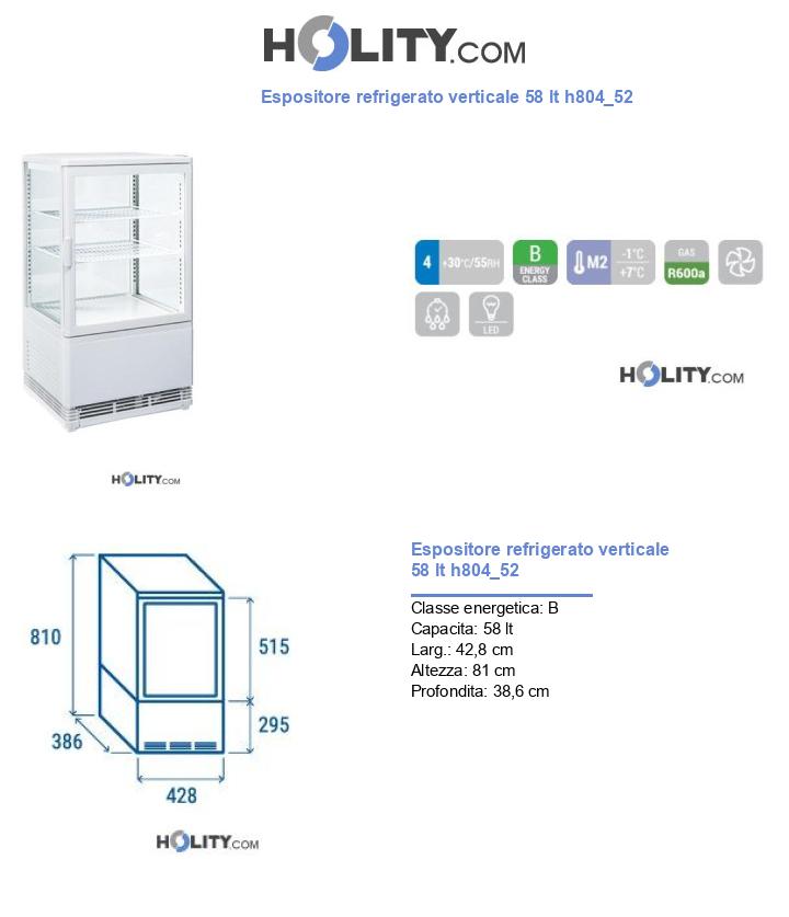 Espositore refrigerato verticale 58 lt h804_52