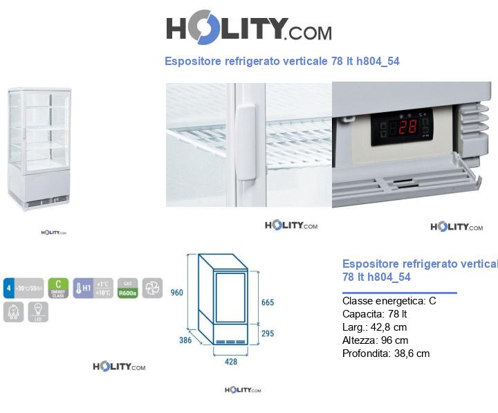 Espositore refrigerato verticale 78 lt h804_54