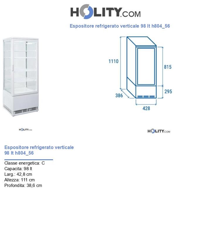 Espositore refrigerato verticale 98 lt h804_56