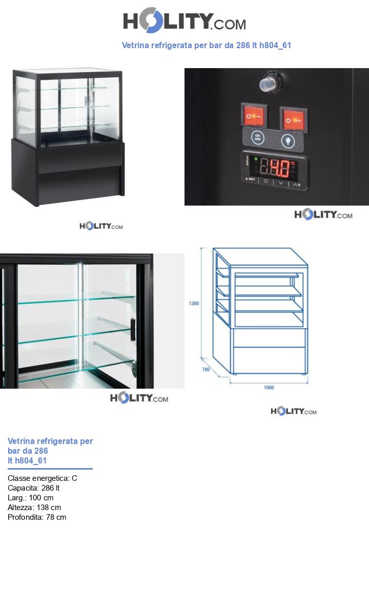 Vetrina refrigerata per bar da 286 lt h804_61