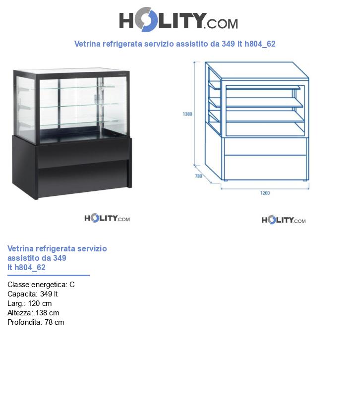 Vetrina refrigerata servizio assistito da 349 lt h804_62