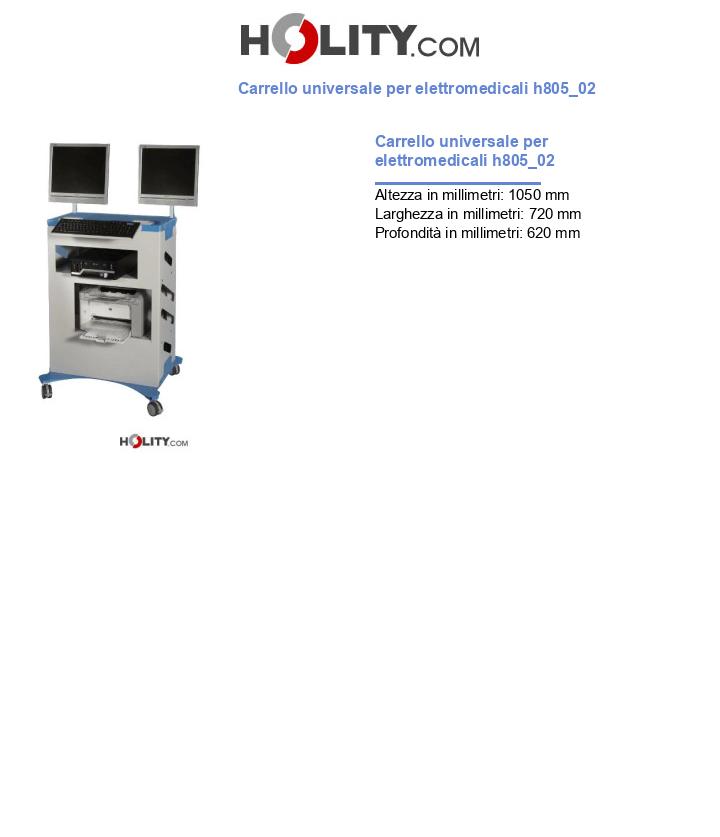 Carrello universale per elettromedicali h805_02