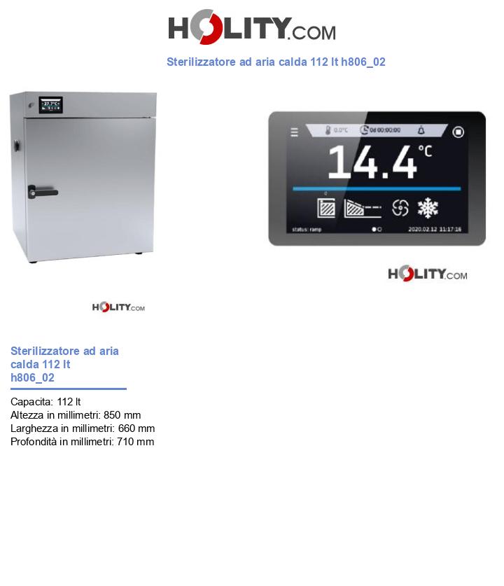 Sterilizzatore ad aria calda 112 lt h806_02