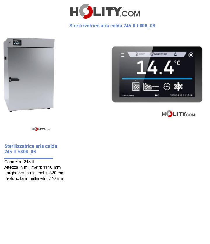 Sterilizzatrice aria calda 245 lt h806_06