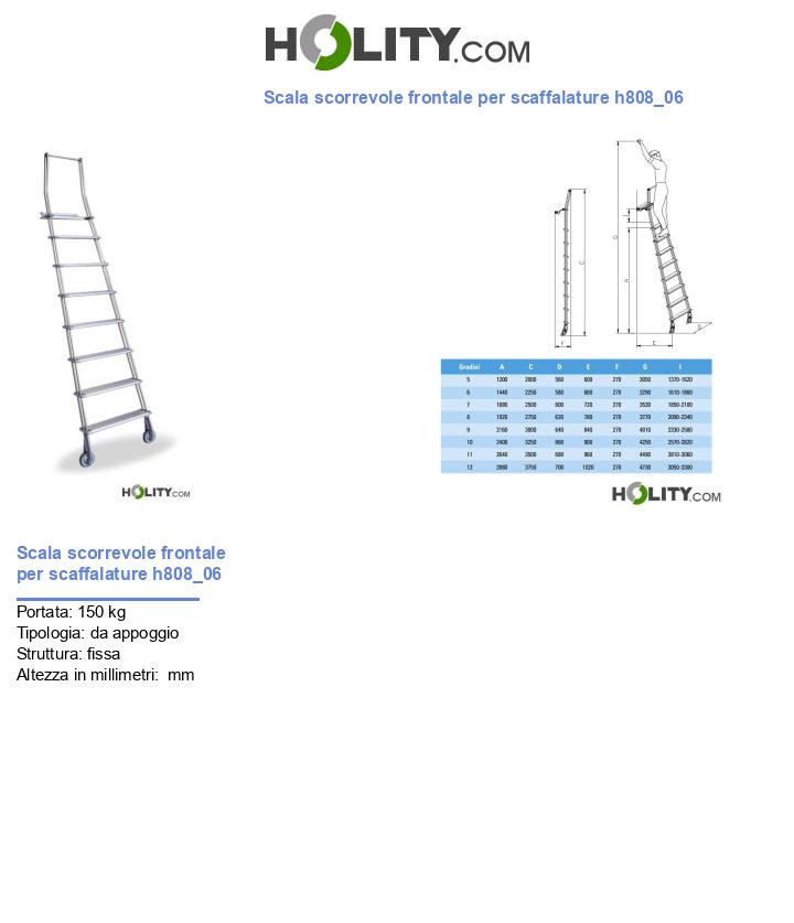 Scala scorrevole frontale per scaffalature h808_06
