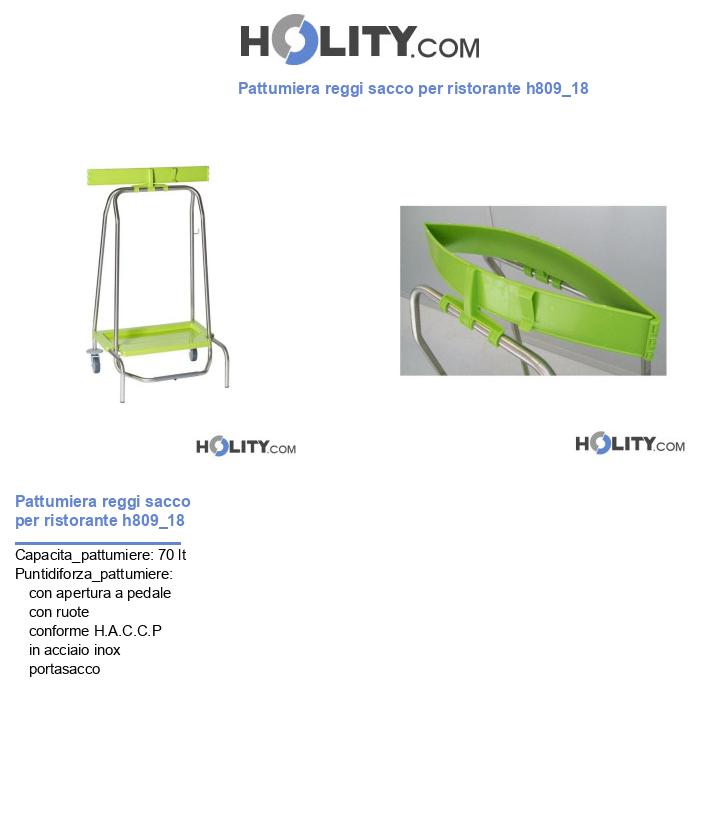 Pattumiera reggi sacco per ristorante h809_18