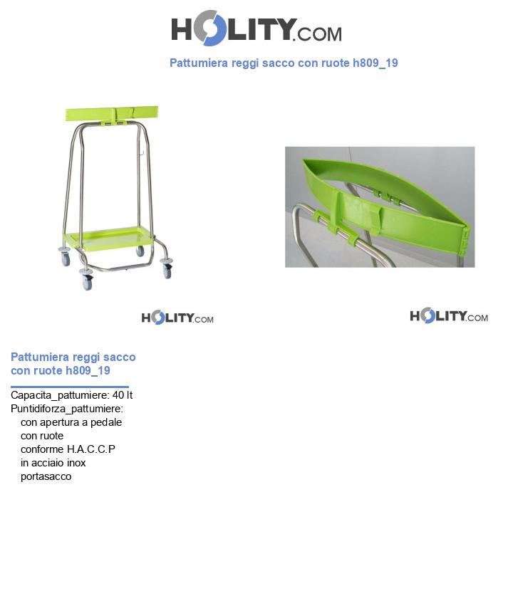 Pattumiera reggi sacco con ruote h809_19