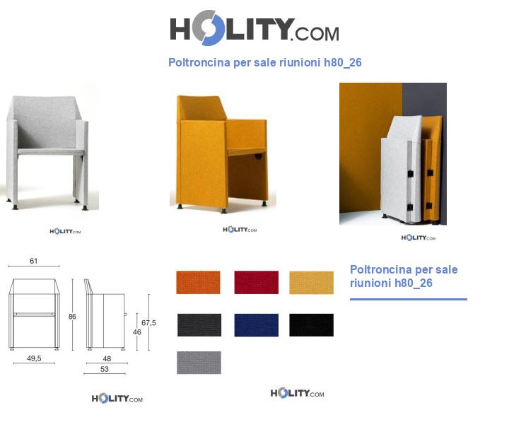 Poltroncina per sale riunioni h80_26