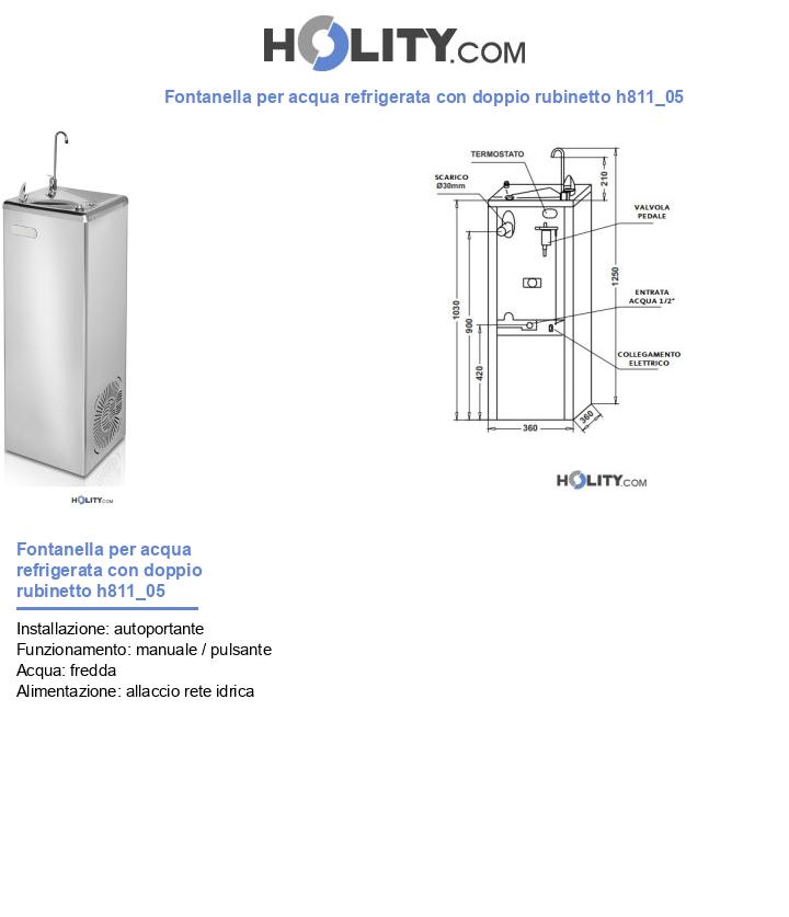 Fontanella per acqua refrigerata con doppio rubinetto h811_05