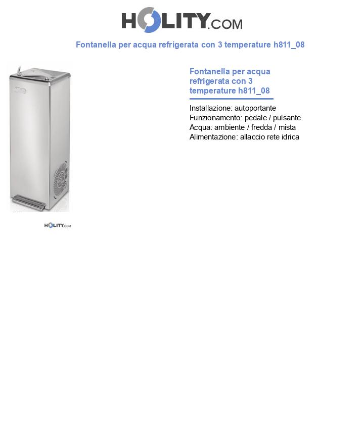 Fontanella per acqua refrigerata con 3 temperature h811_08