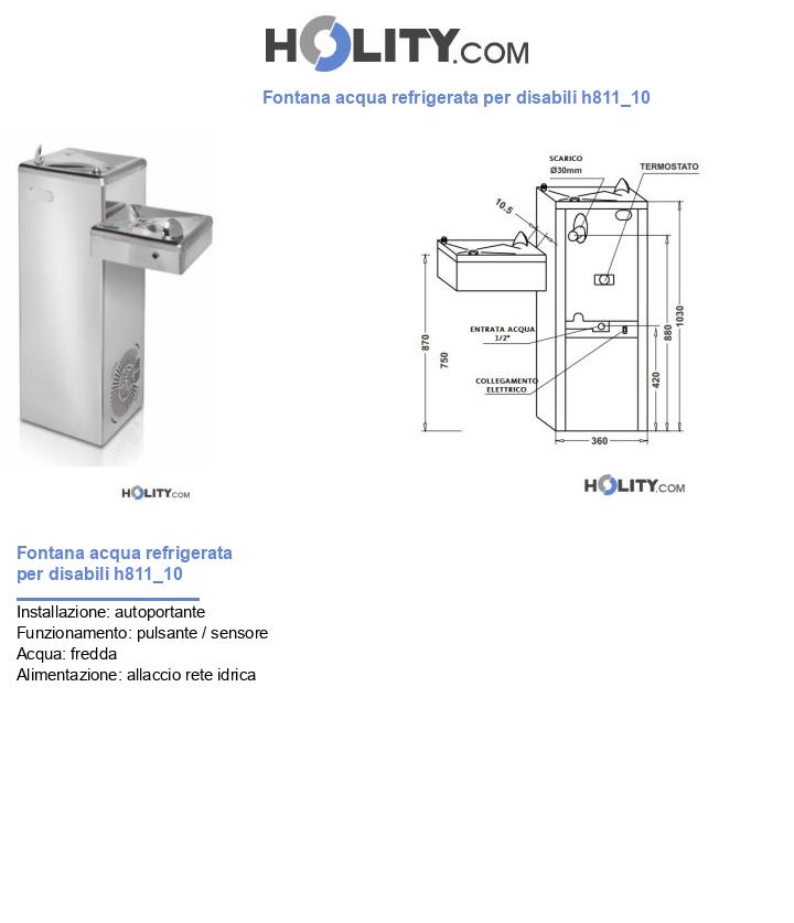 Fontana acqua refrigerata per disabili h811_10