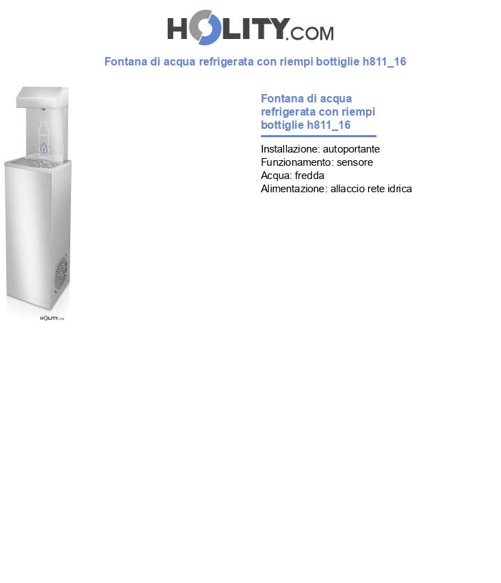 Fontana di acqua refrigerata con riempi bottiglie h811_16