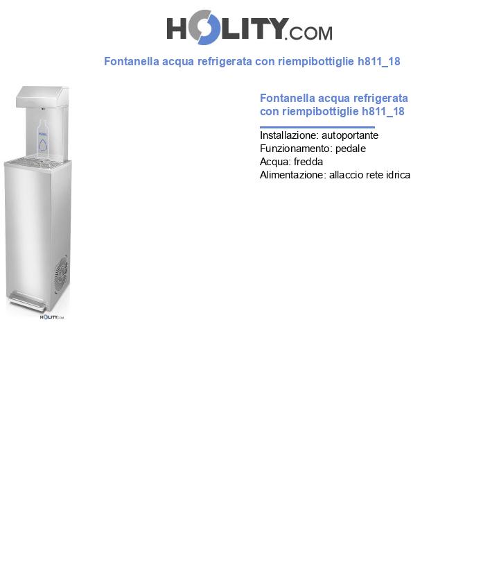 Fontanella acqua refrigerata con riempibottiglie h811_18