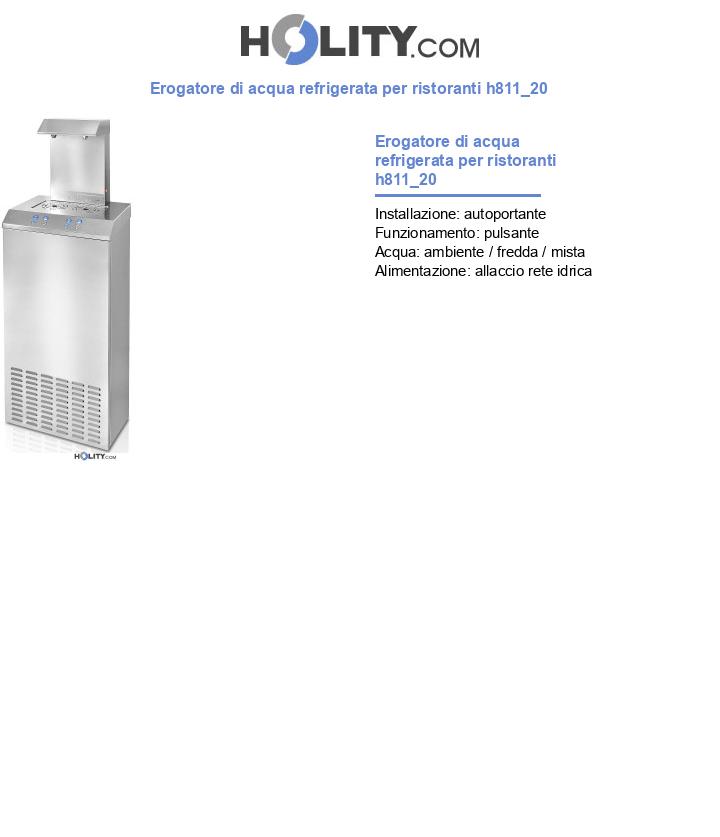 Erogatore di acqua refrigerata per ristoranti h811_20
