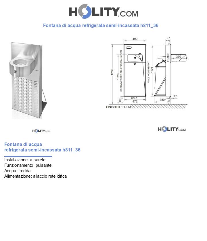 Fontana di acqua refrigerata semi-incassata h811_36