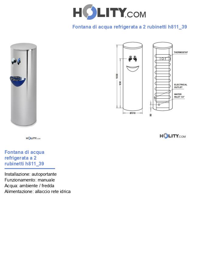 Fontana di acqua refrigerata a 2 rubinetti h811_39