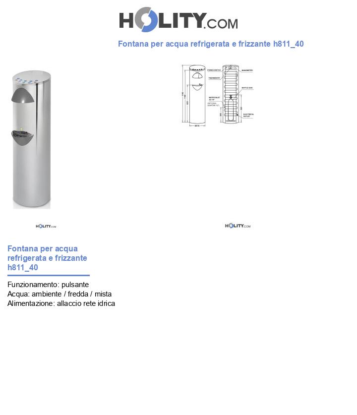 Fontana per acqua refrigerata e frizzante h811_40