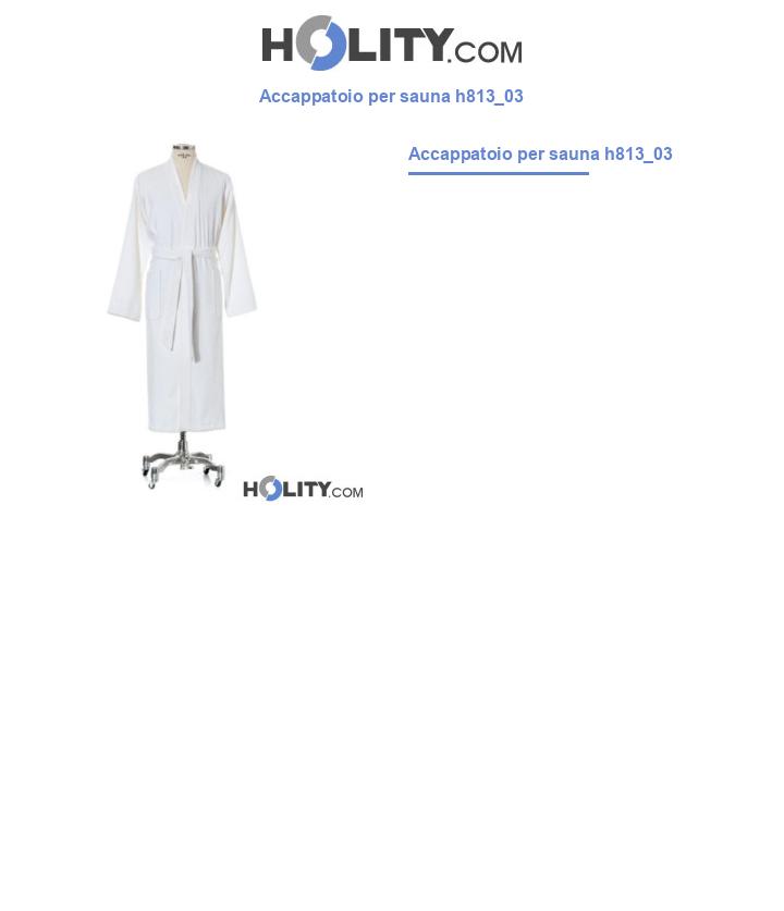 Accappatoio per sauna h813_03